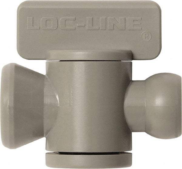 Loc-Line - 10 Piece, 1/4" ID Coolant Hose In-Line Check Valve - Female to Ball Connection, Acetal Copolymer Body, Unthreaded, Use with Loc-Line Modular Hose Systems - USA Tool & Supply