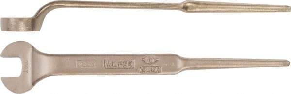Ampco - 1-1/16" Nonsparking Standard Spud Handle Open End Wrench - Single End, Plain Finish - USA Tool & Supply