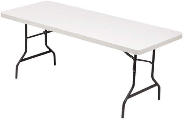 ALERA - 72" Long x 30" Wide x 29" High, Rectangular Folding Table - Platinum - USA Tool & Supply