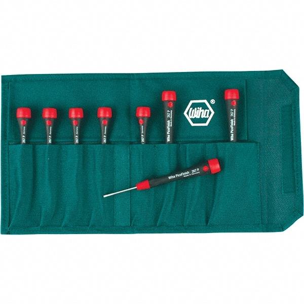 Wiha - 8 Piece Torx Screwdriver Set - Bit Sizes: Torx T1, T2, T3, T4, T5, T6, T-7 & T-8 - USA Tool & Supply