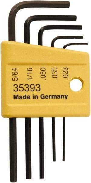 Wiha - Mini Hex L-Key Set - 5 Piece - USA Tool & Supply