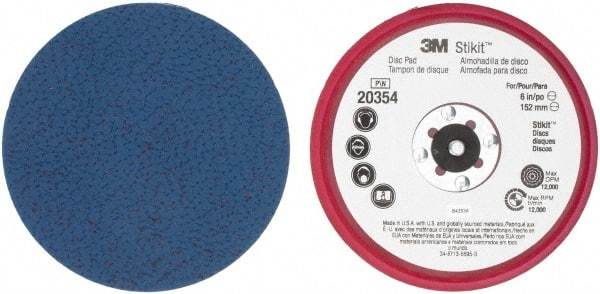 3M - 6" Diam Adhesive/PSA Disc Backing Pad - Firm Density, 12,000 RPM - USA Tool & Supply