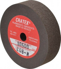 Cratex - 2" Diam x 1/4" Hole x 1/2" Thick, Surface Grinding Wheel - Silicon Carbide, Medium Grade, 10,500 Max RPM, Rubber Bond, No Recess - USA Tool & Supply