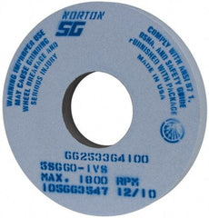 Norton - 14" Diam x 5" Hole x 1-1/2" Thick, I Hardness, 60 Grit Surface Grinding Wheel - Ceramic, Type 1, Medium Grade, 1,800 Max RPM, Vitrified Bond, No Recess - USA Tool & Supply