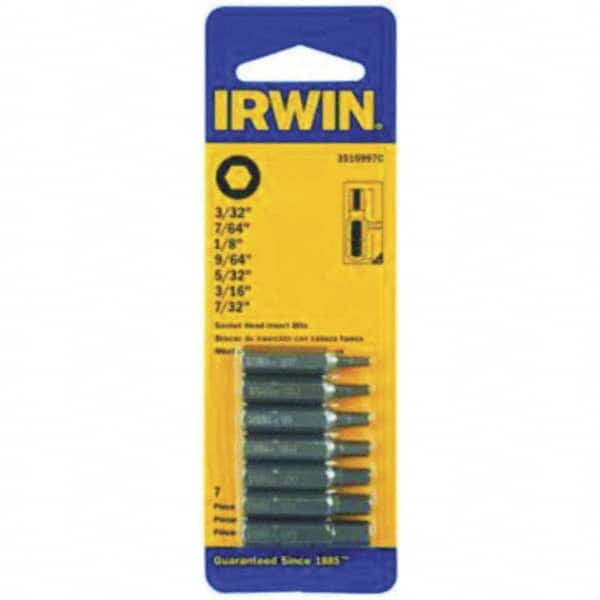 Irwin - 7/32" Square Size Insert Bit Set - USA Tool & Supply