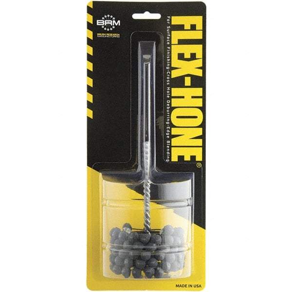 Brush Research Mfg. - 3-1/8" Bore Diam, 180 Grit, Silicon Carbide Flexible Hone - Medium, 1-1/2" OAL - USA Tool & Supply