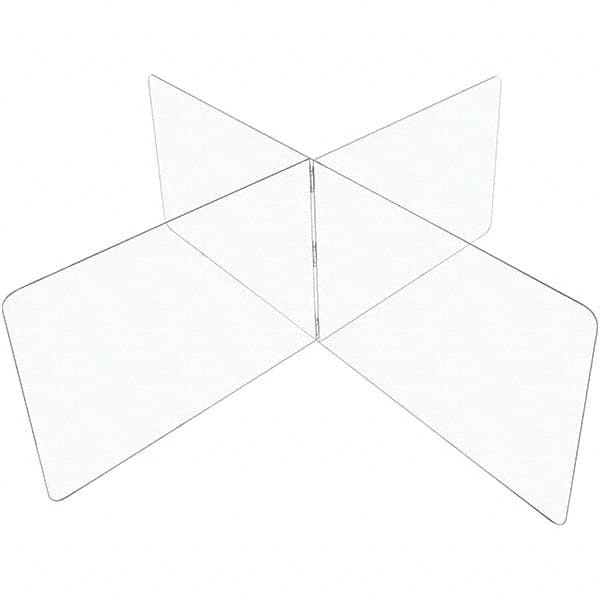 USA Sealing - 48" x 96" Self-Supporting Partition & Panel System-Social Distancing Barrier - USA Tool & Supply