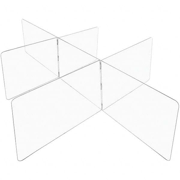 USA Sealing - 48" x 96" Self-Supporting Partition & Panel System-Social Distancing Barrier - USA Tool & Supply