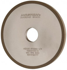 Norton - 6" Diam x 1-1/4" Hole x 1/2" Thick, 120 Grit Surface Grinding Wheel - Diamond, Type 1A1, Fine Grade, Resinoid Bond - USA Tool & Supply