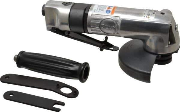 Sioux Tools - 4-1/2" Wheel Diam, 12,000 RPM, Pneumatic Angle & Disc Grinder - 5/8-11 Spindle, 13.2 CFM, Front Exhaust - USA Tool & Supply