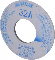 Norton - 12" Diam x 5" Hole x 1/2" Thick, K Hardness, 80 Grit Surface Grinding Wheel - Aluminum Oxide, Type 1, Medium Grade, 2,070 Max RPM, Vitrified Bond, No Recess - USA Tool & Supply