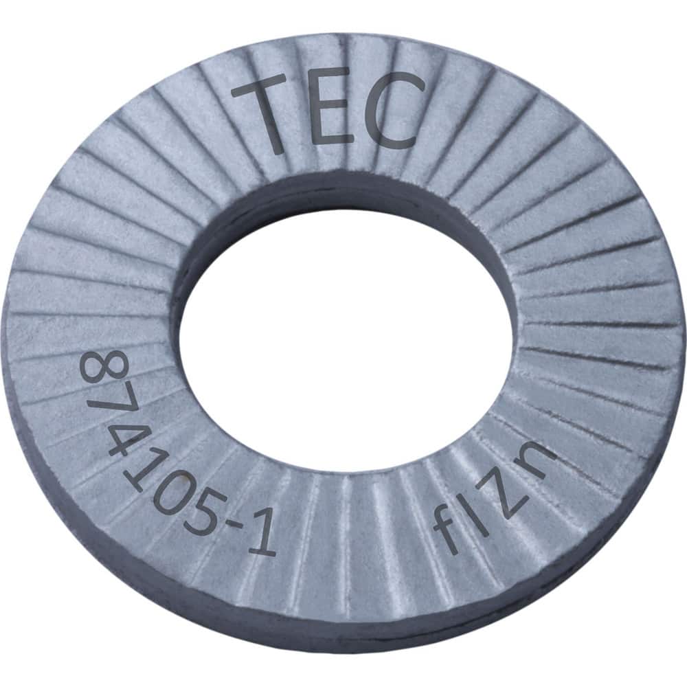Wedge Lock Washers; Thread Size: 7/8; M22; Material: Steel; Inside Diameter: 0.921 in; Outside Diameter: 1.654 in; Finish: Zinc Plated; Hardness: 465 HV Min; Standards: MIL-STD-1312-7 ISO 9001:2008 ISO TS16949; Thickness: 4.6 in