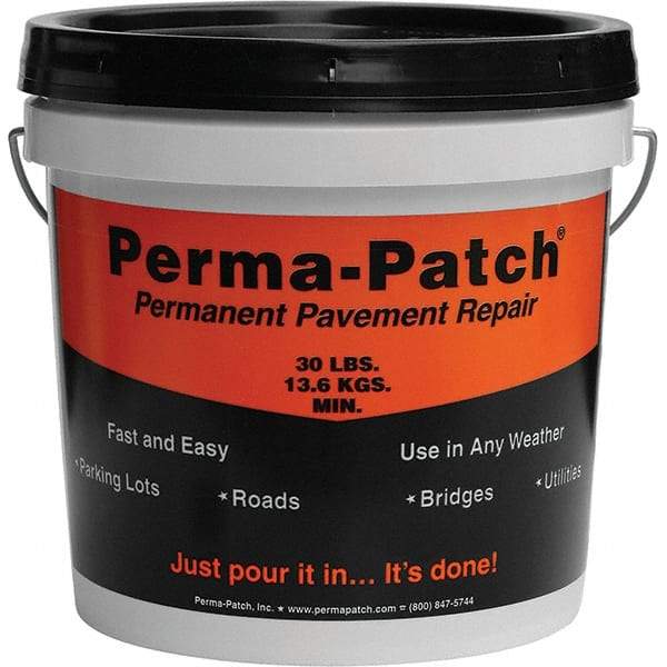 Perma-Patch - Drywall & Hard Surface Compounds Type: Permanent Asphalt Patch Material Color: Black - USA Tool & Supply