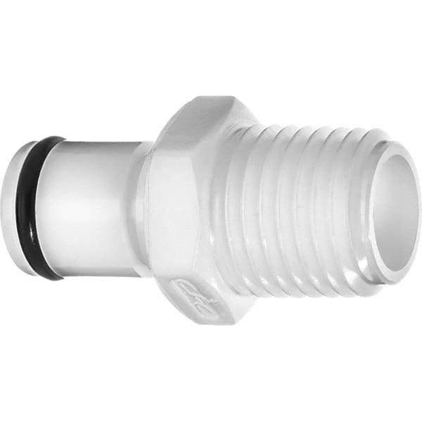 Value Collection - Plastic Quick-Disconnect Tube Couplings Type: In Line Threaded-Male Plug Nominal Flow Size: 1/4 (Inch) - USA Tool & Supply