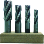 4 Pc. HSS Roughing End Mill Set - USA Tool & Supply
