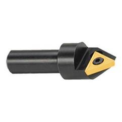60° Point - 1-1/4" Min - 3/4" SH - Indexable Countersink & Chamfering Tool - USA Tool & Supply