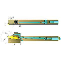 ADDN-TFL-2020-K30-14 Left Hand Thru Coolant Toolholder for Swiss Machines - USA Tool & Supply