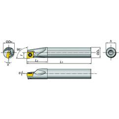 E16-SDXXL2-D20 Indexable Coolant Thru Boring Bar - USA Tool & Supply