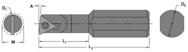 .270" Min - .500" SH - 3-1/2" OAL - Carbide Shank Boring Bar - USA Tool & Supply