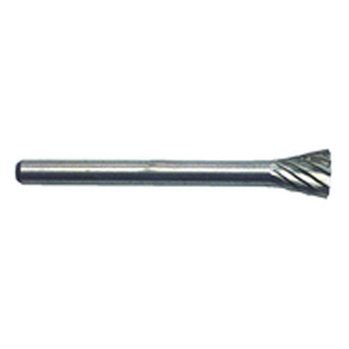 1/4 × 1/4 × 1/8″ SH Inverted Cone Shape - HSS - Burr - USA Tool & Supply