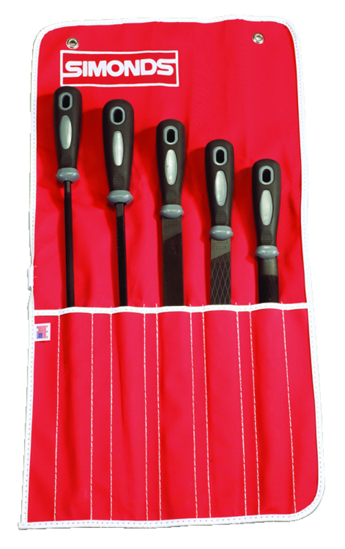 5 Pc. Hand File Set - 8" Bastard Cut - USA Tool & Supply