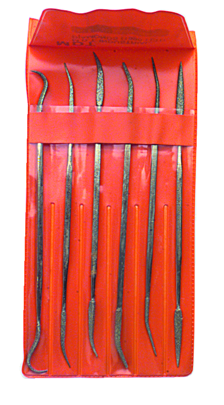6 Pc. Diamond Length - 6"OAL - DE Riffler File Set - USA Tool & Supply