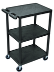 Utility Cart Plus 3 Flat Shelves - 24" x 18" x 42" - USA Tool & Supply