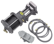 Air Vise w/Double Acting Air Cylinders - 3" Jaw Width - USA Tool & Supply