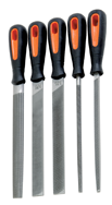 5 Pc. 8" Bastard Engineering File Set - Ergo Handles - USA Tool & Supply