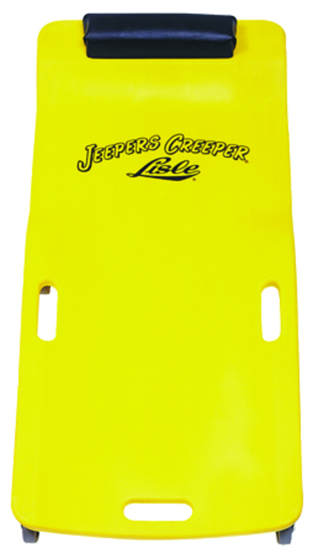 Low Profile Plastic Creeper - Body-fitting Design - Yellow - USA Tool & Supply