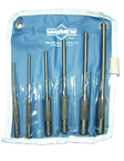 6 Piece Roll Pin Punch Set -- 1/8 to 5/16'' Diameter - USA Tool & Supply