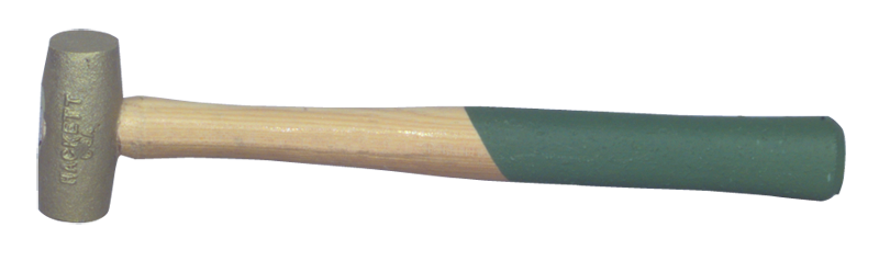 Hackett Brass Brass Hammer -- 4 lb; Hickory Handle; 1-7/8'' Head Diameter - USA Tool & Supply
