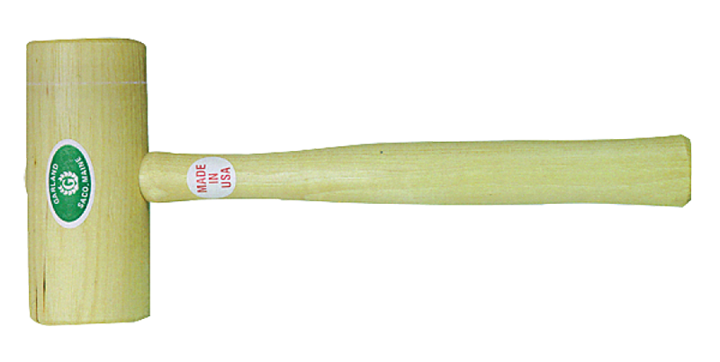 Garland Hardwood Mallet -- 22 oz; Hickory Handle; 2-3/4'' Head Diameter - USA Tool & Supply