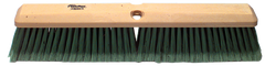 24" - Green Fine Perma Sweep Broom With Handle - USA Tool & Supply