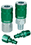 #A71458B - 1/4'' Body x 1/4 NPT (14-Pcs) - Green ARO Coupler & Plug Kit - USA Tool & Supply