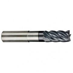 1/2" Dia. - 5/8" LOC - 4" OAL - .030 Radius 5 FL Carbide End Mill-AlCrN-X - USA Tool & Supply