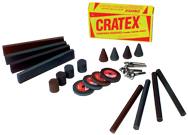 #226 Resin Bonded Rubber Kit - Combination - Various Shapes - Equal Assortment Grit - USA Tool & Supply