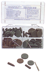 #777 Resin Bonded Rubber Kit - Introductory - Various Shapes - Equal Assortment Grit - USA Tool & Supply