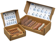 50 pc 38A60-P 1/4" Spdle Pacesetter Mtd. Point Kit contains 5 each of A1; A5; A11; A21; A23; A26; A36; A39; W242 Pacesetter and 5 W220 A80-HBF3 - USA Tool & Supply