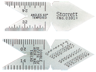 #C391 - USA Standard 60° - 14ths; 20ths; 24ths; 32nds Graduation - Center Gage with Double Depths of American National - USA Tool & Supply
