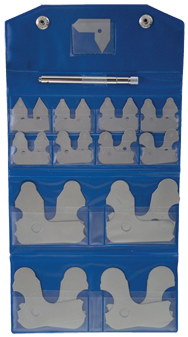 #52-470-010 - 1/64 to 1/2" - 26 Pieces - Radius Gage Set - USA Tool & Supply