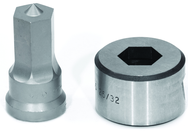 PDH1/2; 1/2" Hex Punch & Die Set w/Key-Way - USA Tool & Supply