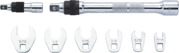 Proto® 1/4" Drive 8 Piece Crowfoot Wrench Set with Locking Extensions - USA Tool & Supply