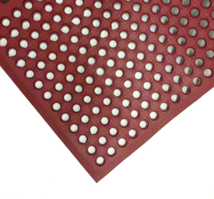 3' x 10' x 1/2" Thick Drainage Mat - Red - USA Tool & Supply