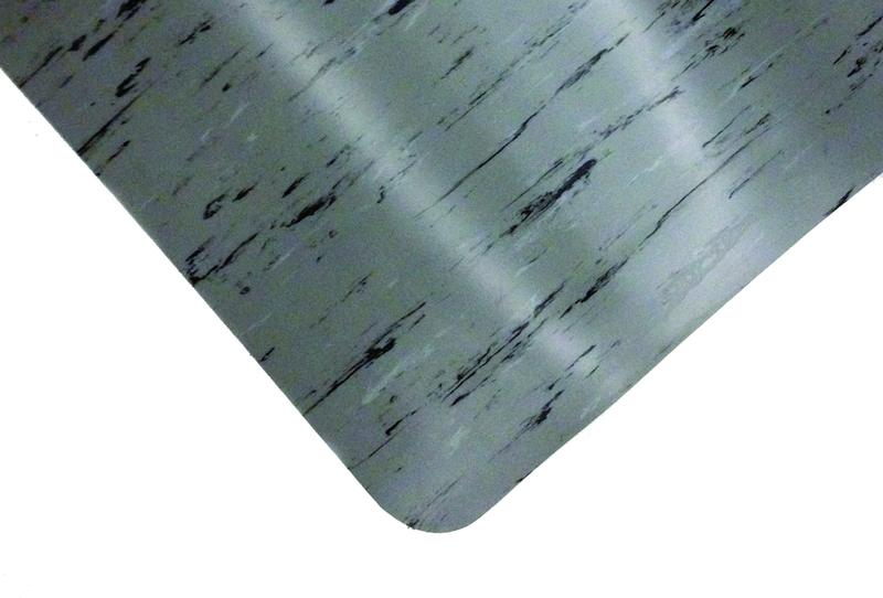 2' x 3' x 1/2" Thick Marble Pattern Mat - Gray/Black/White - USA Tool & Supply