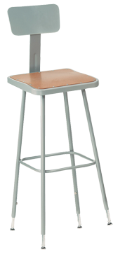 19 - 27" Adjustable Stool With Backrest - USA Tool & Supply