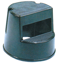 16'' Diameter - Black Step Stool - USA Tool & Supply