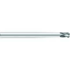 3/8 x 3/8 x 3/8 x 4 OAL .094 C/R 4 Flute Necked Carbide End Mill - Round Shank-TiAlN Coated - USA Tool & Supply