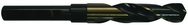 27/32" x 1/2" x 3" x 6" HSS - (M2) 118 Deg Split Point 3 Flat Gold & Black S & D Drill - USA Tool & Supply