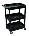 Utility Cart 3 Tub Shelves - 24" x 18" x 38-1/2" - USA Tool & Supply